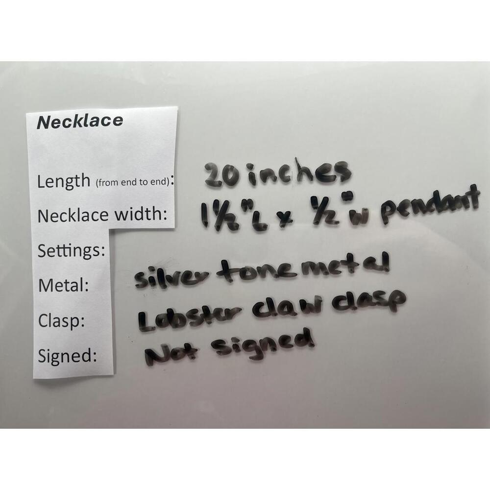 Multicolor Rectangular Aurora Borealis Pendant Ne… - image 7